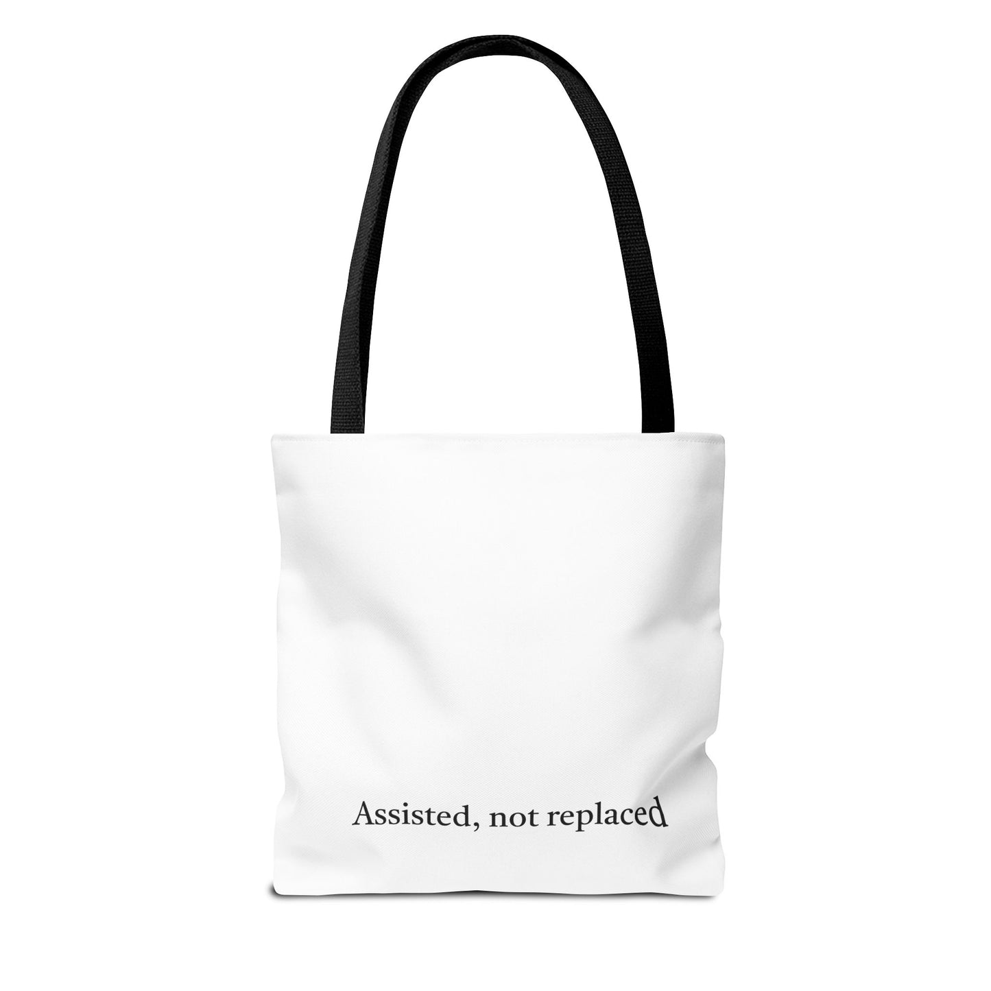 "Assisted Not Replaced" Kitten Tote Bag (AOP)