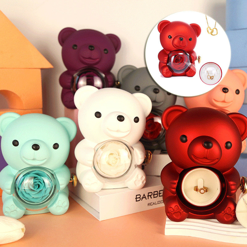 Eternal Rose Teddy Bear Gifts Box