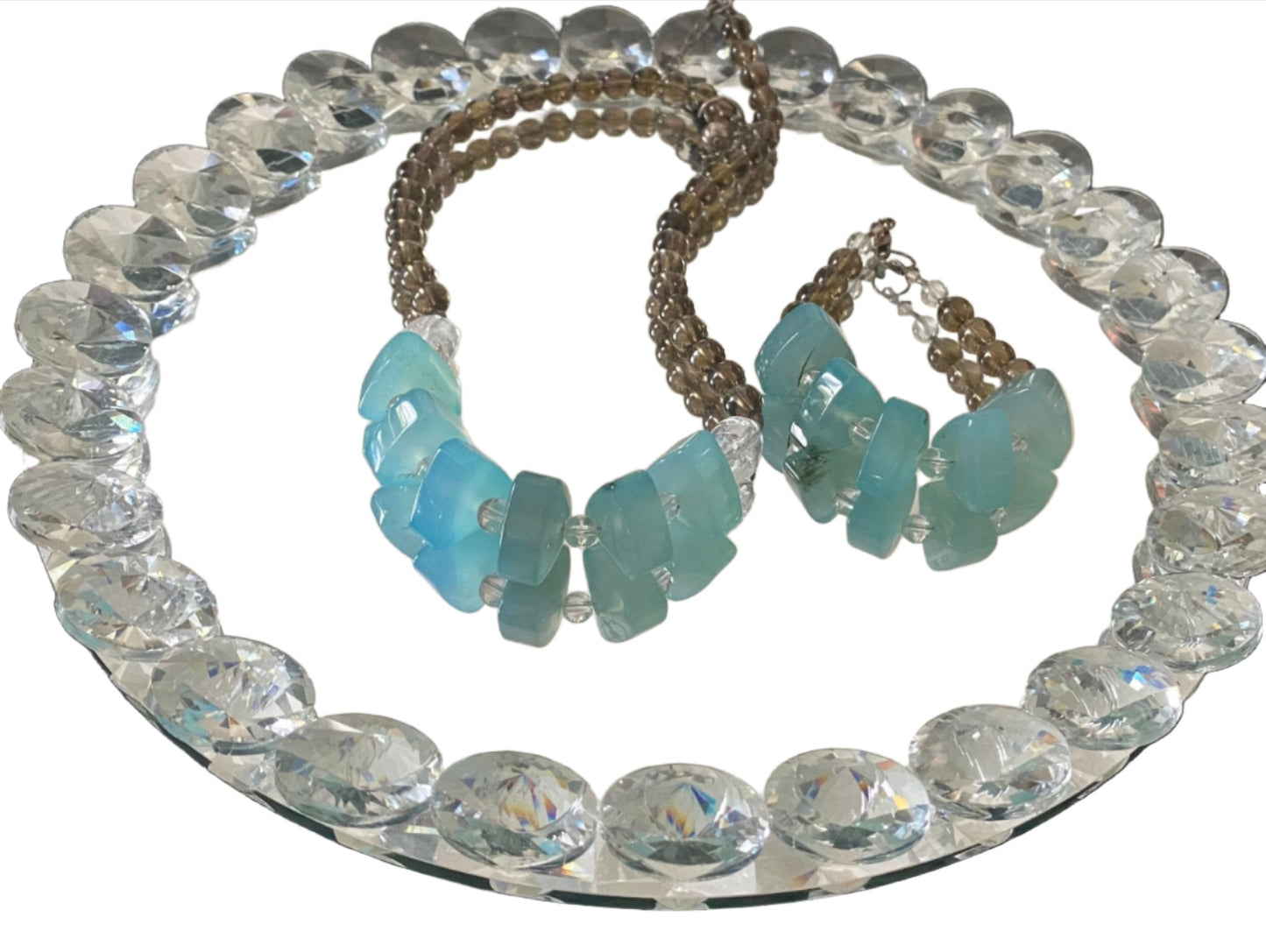 Aqua Chalcedony Gemstone Set - TTP