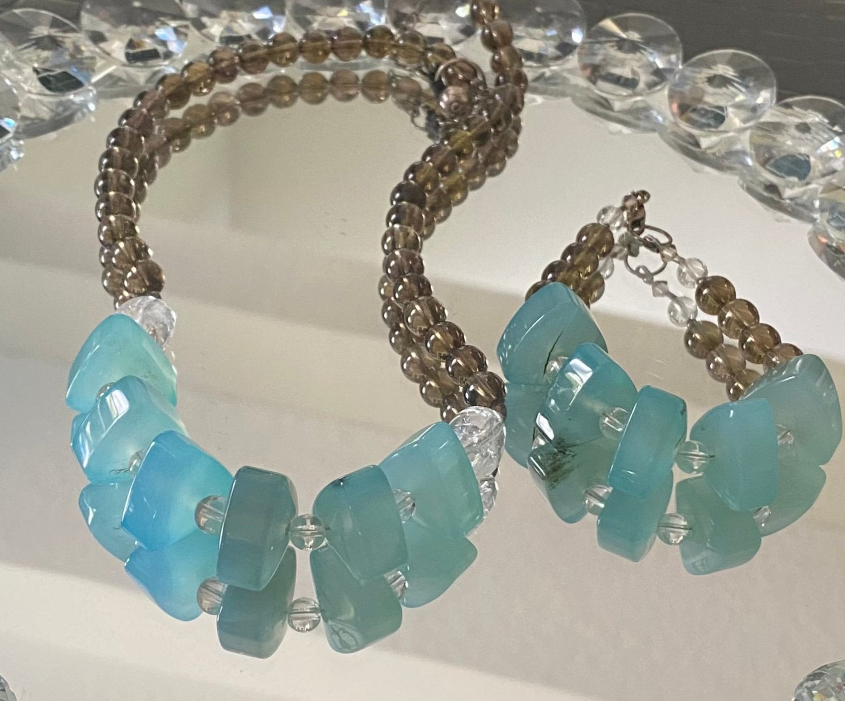 Aqua Chalcedony Gemstone Set - TTP