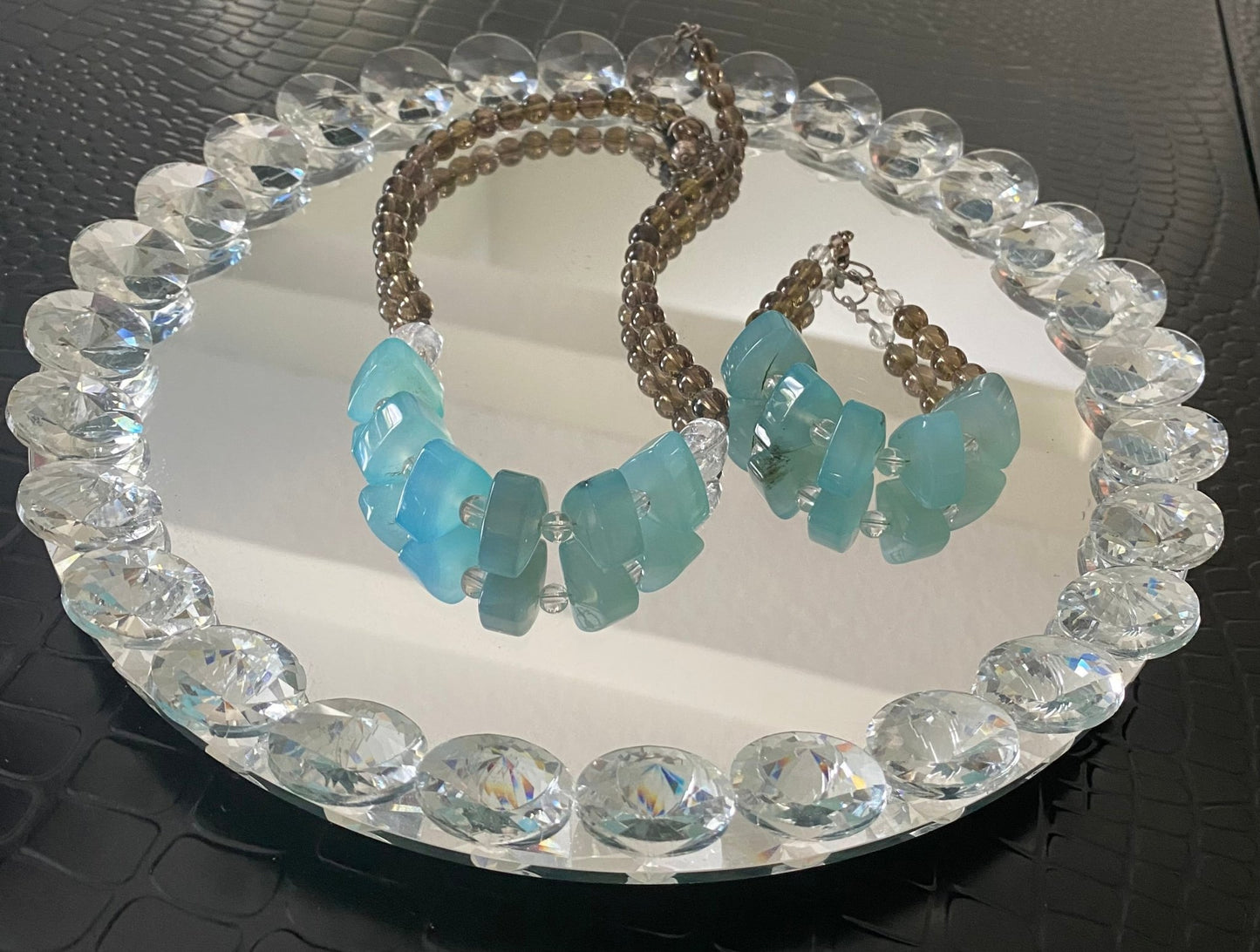 Aqua Chalcedony Gemstone Set - TTP