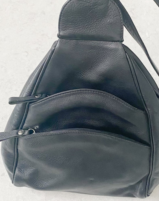 Black Leather Backpack - TTP