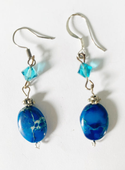 Blue Sea Dangle Earrings - TTP
