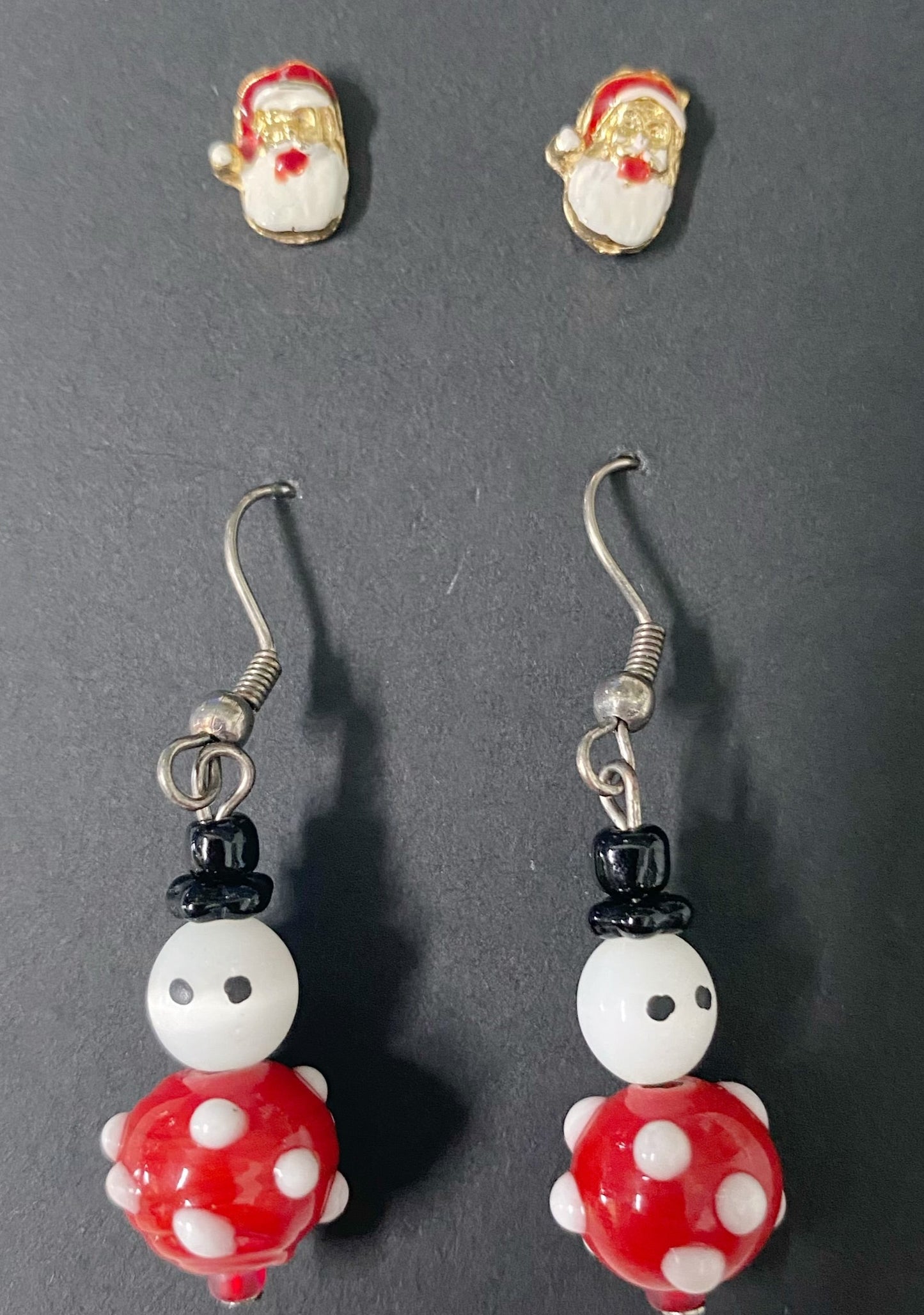 Snow Man & Santa Earrings