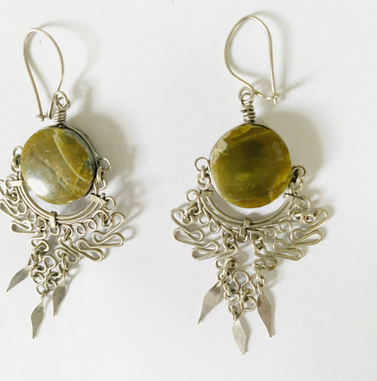 Epidote Gemstone Earrings - TTP