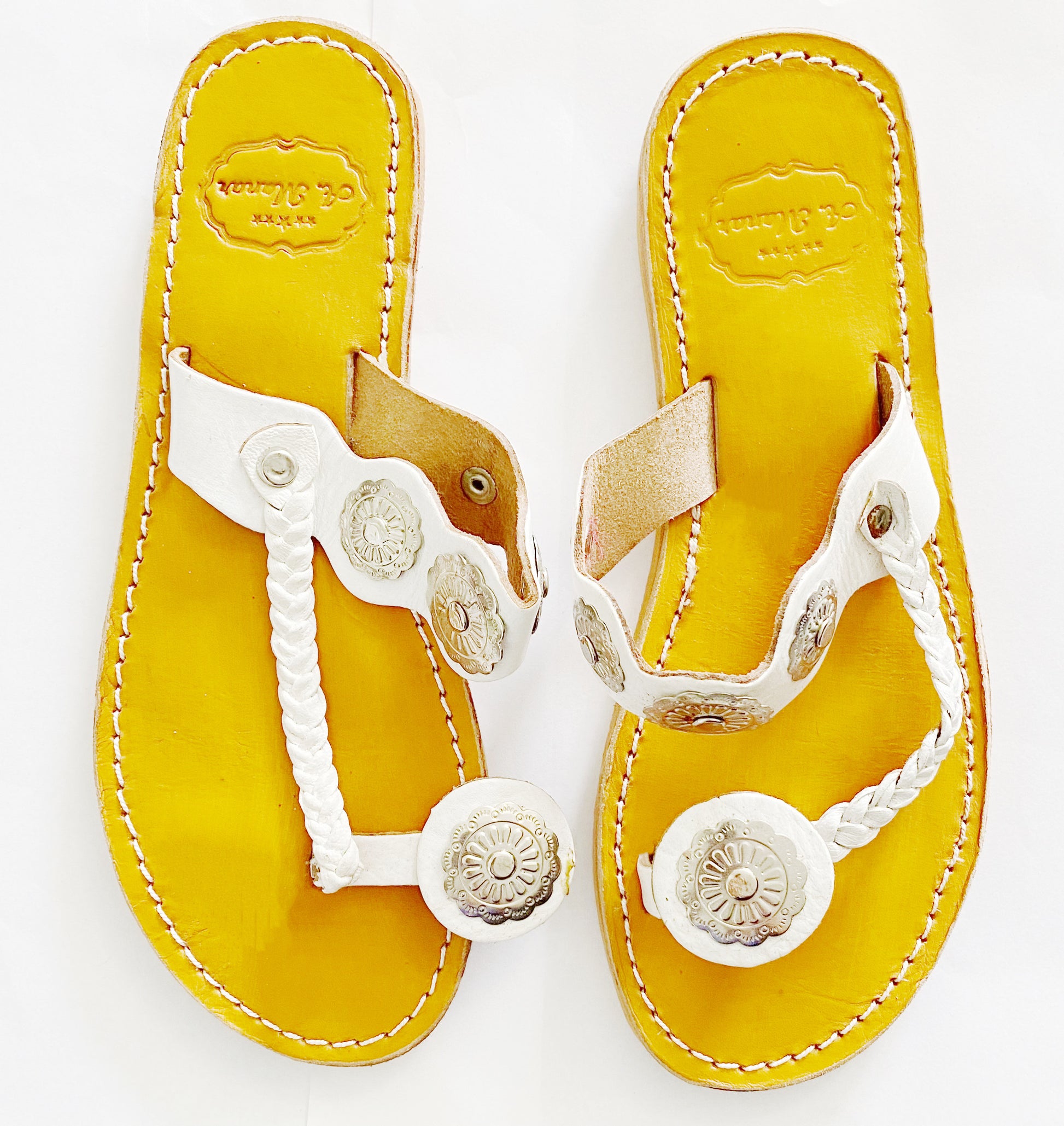 Genuine Red Leather Sandals - TTP