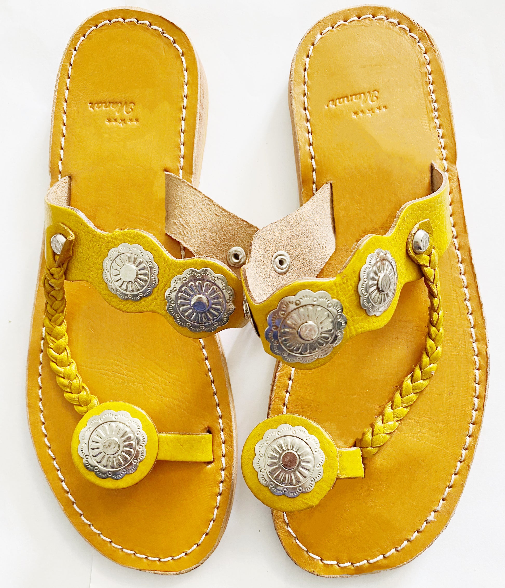 Genuine Red Leather Sandals - TTP