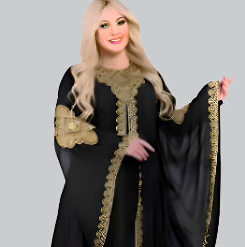 Gold Floral Abaya SetIITTP