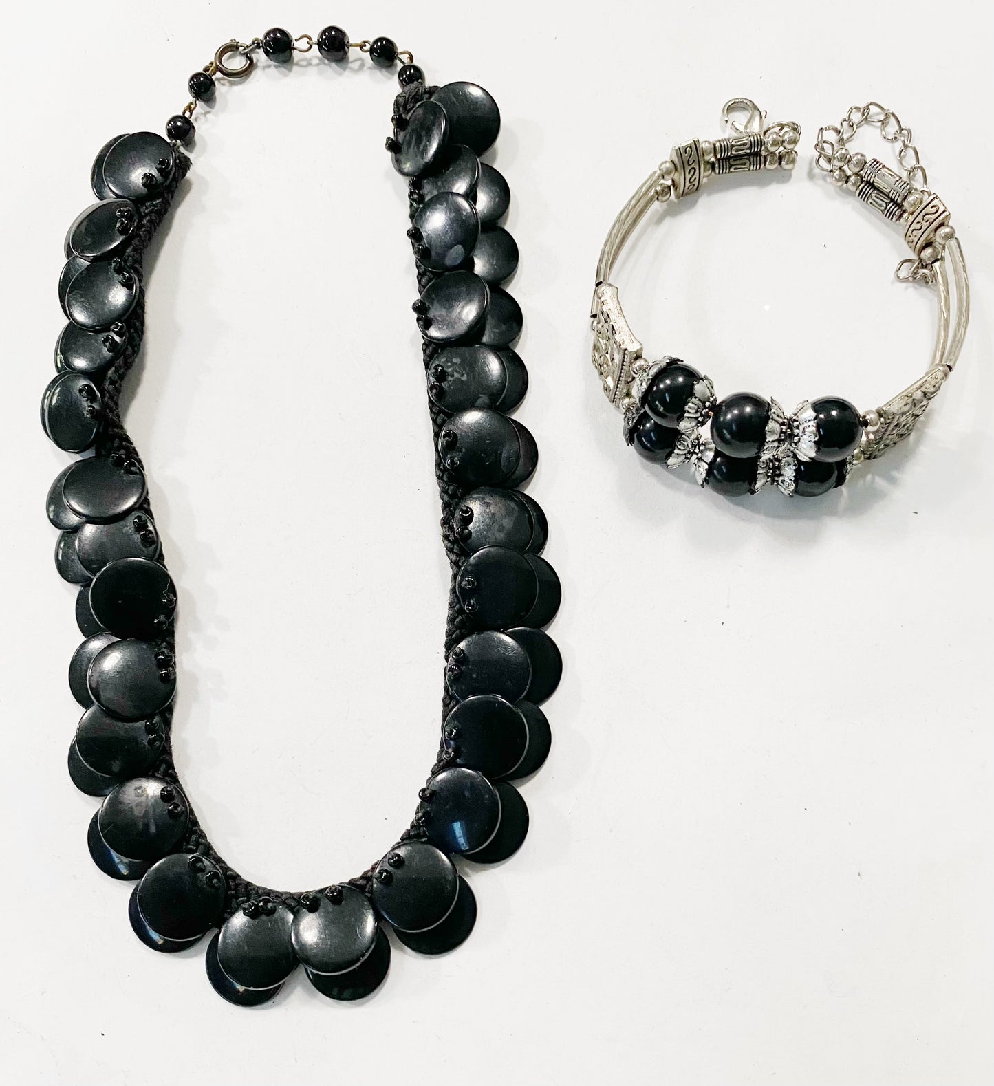 Black Choker & Bracelet