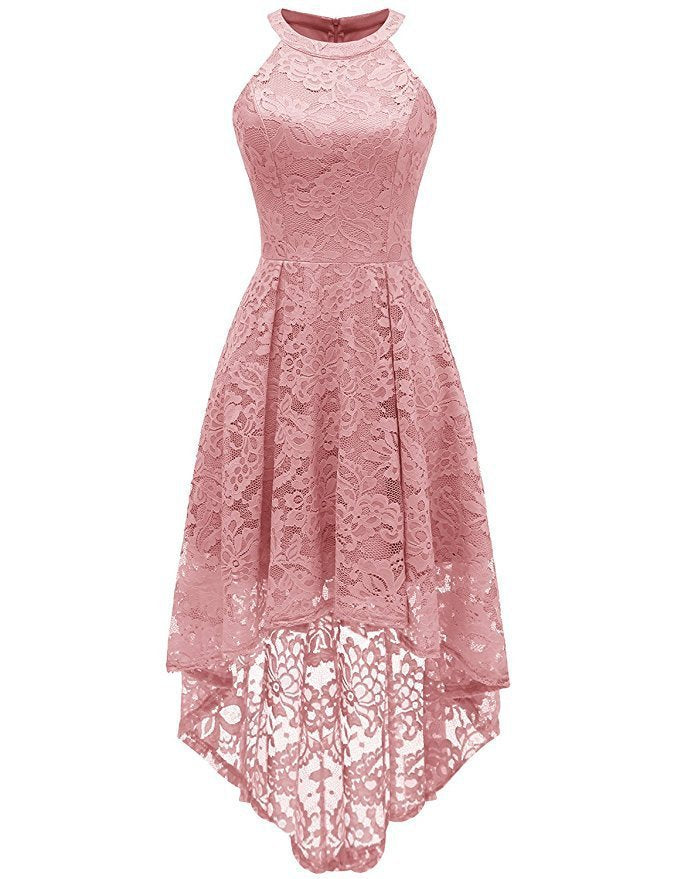 Long Halter Sleeveless Cocktail Skirt - TTP