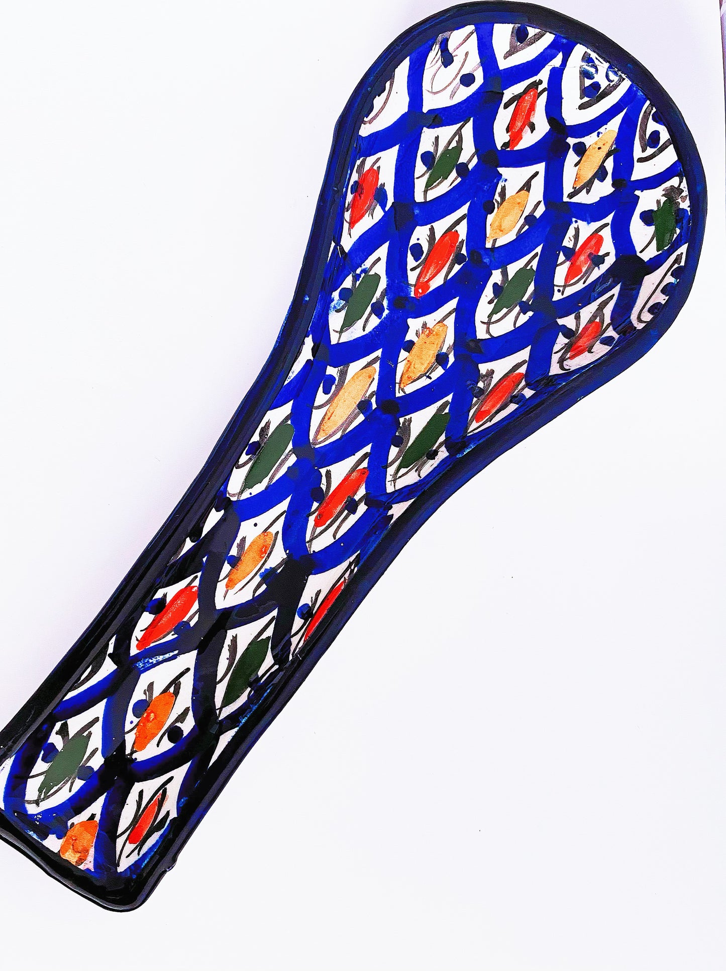 Moroccan Handmade Pottery Spoon Rest - TTP
