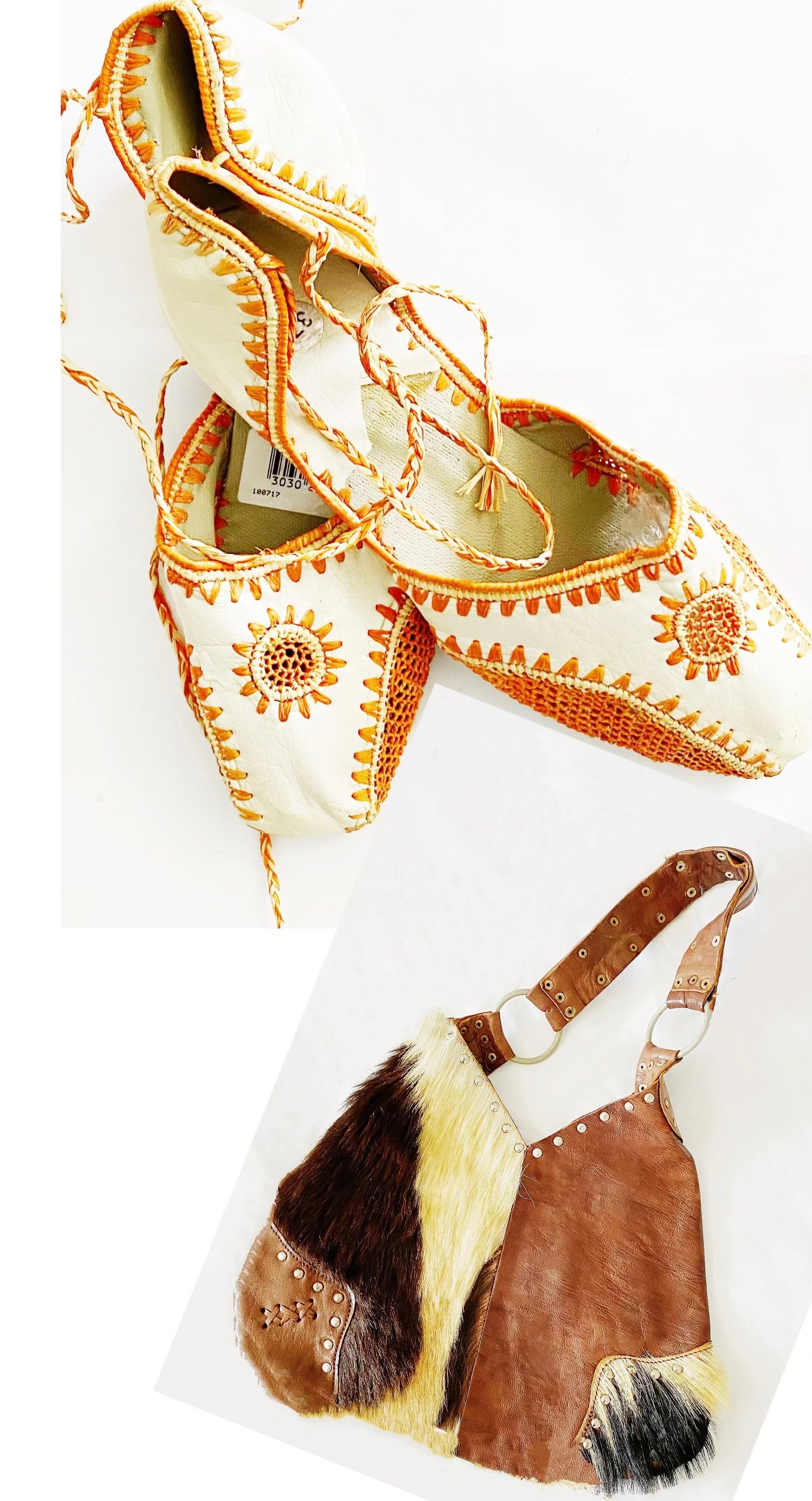 Moroccan Leather Orange Slippers - TTP