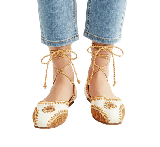 Moroccan Leather Orange Slippers - TTP