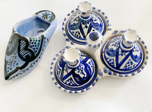 Moroccan Style Mini Tagine Triple Spice Holder - TTP
