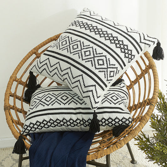 Nordic Morocco Chenille Geometric Throw Pillow - TTP