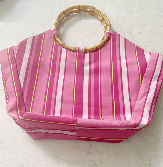 Pink Stripe Tote Bag - TTP