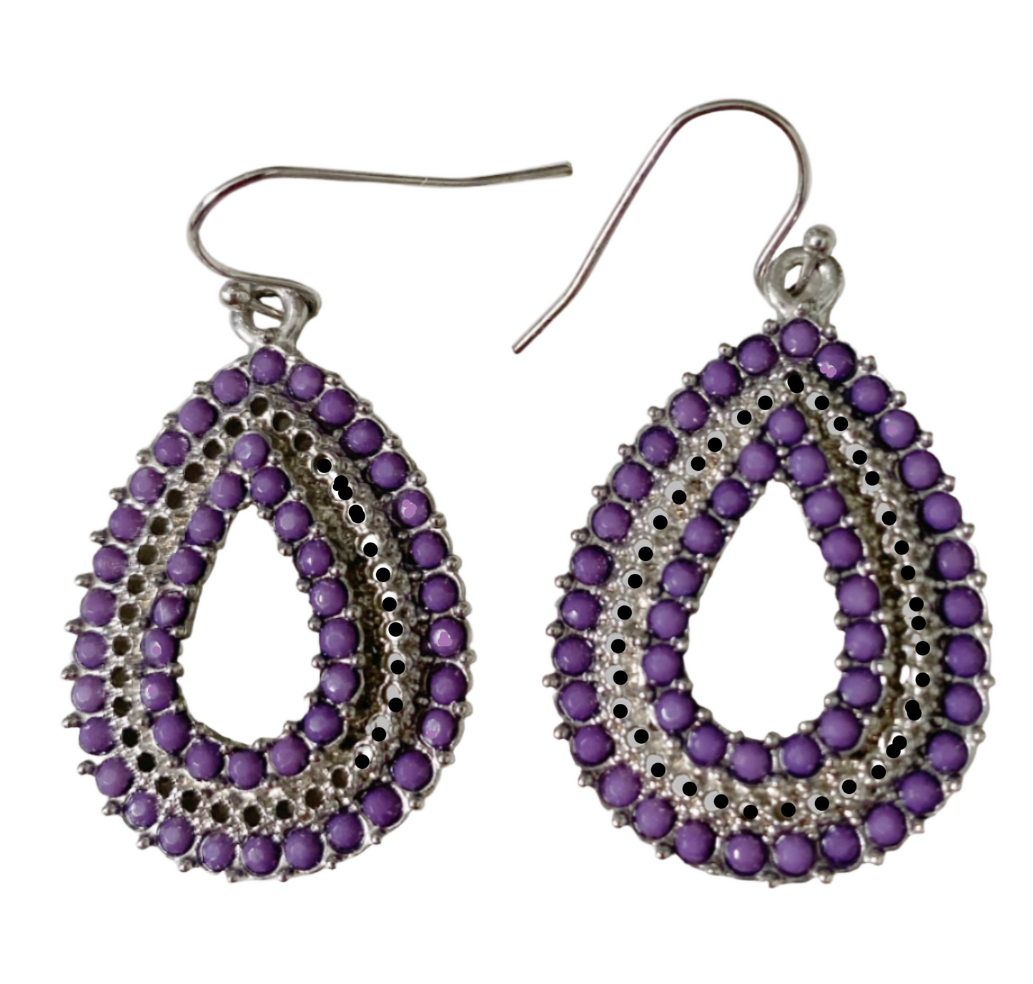 Purple Teardrop Earrings - TTP