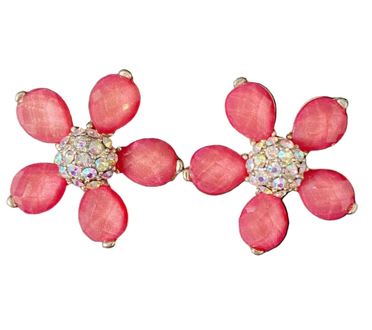 Red Flower Earrings - TTP