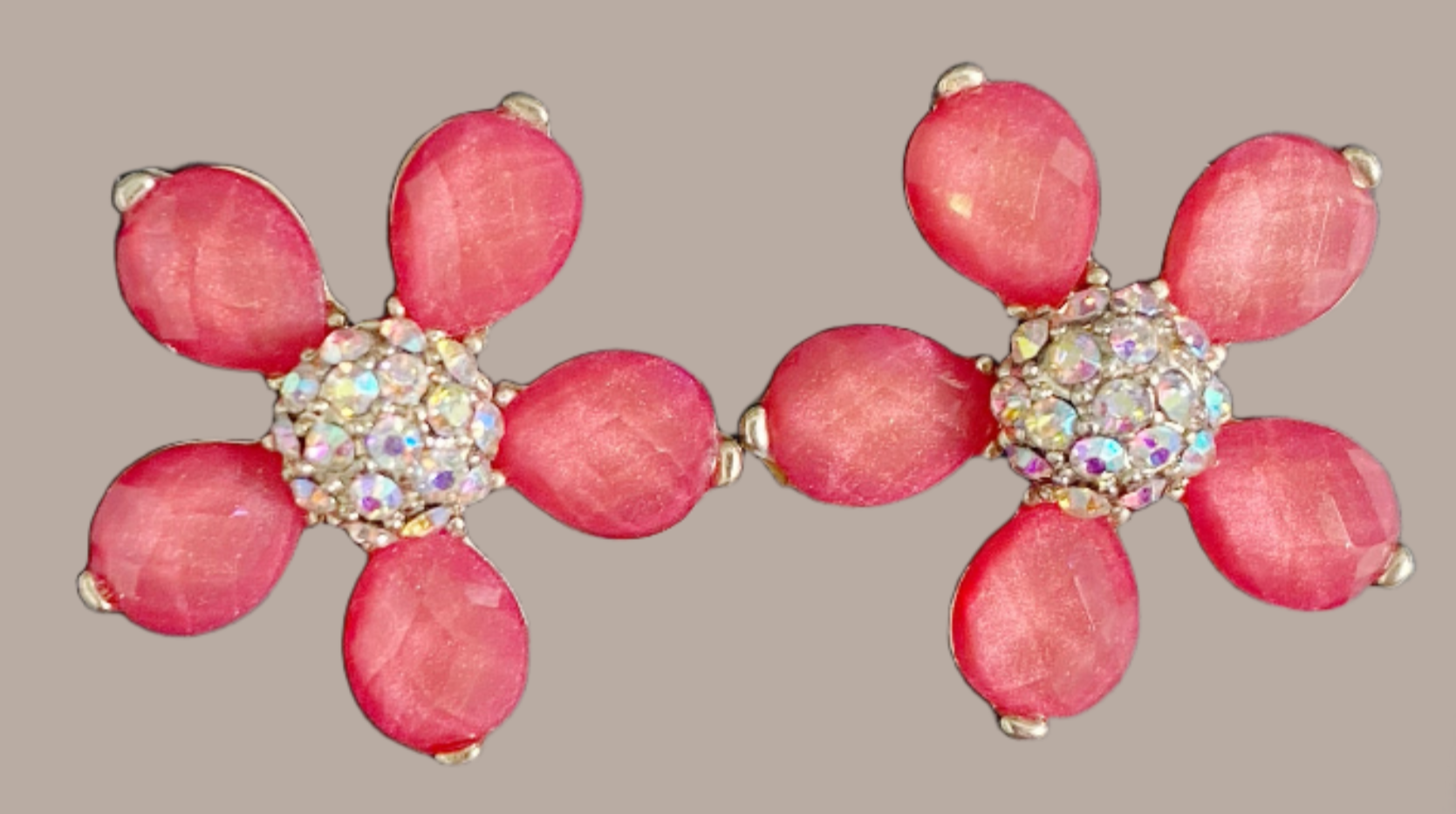 Red Flower Earrings - TTP