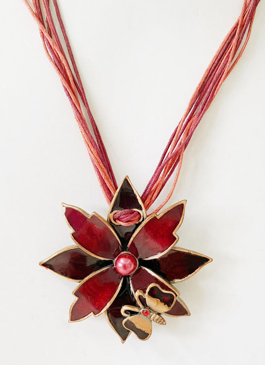 Red Flower Necklace - TTP