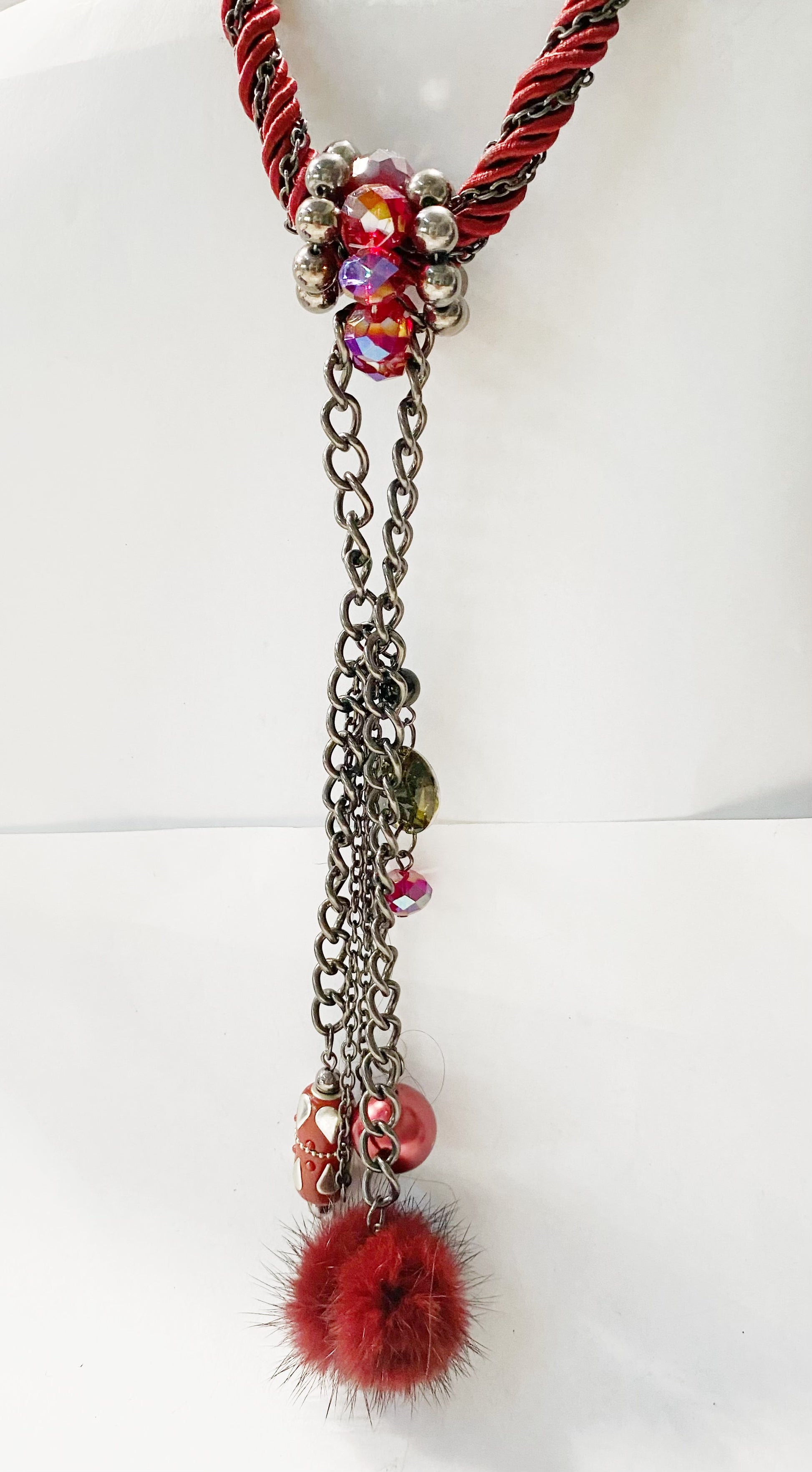 Red Lariat Necklace - TTP