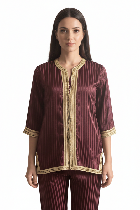 Unisex Red Silky Two- Piece JabadorIITTP