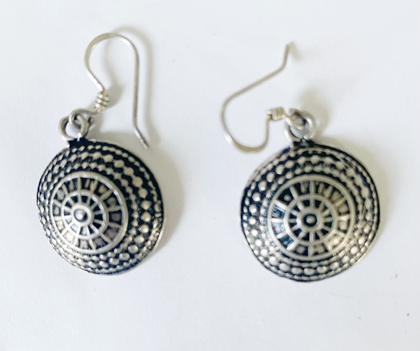 Silver Turtle Shell Earrings - TTP