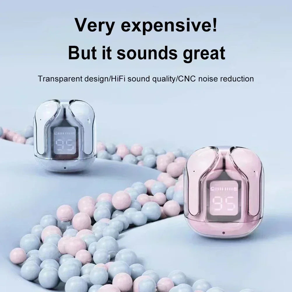 T2 Wireless Mini Earbuds LED Power Digital Display TWS Headset Stereo Sound Bluetooth-compatible 5.3 for iPone Xiaomi Lenovo - TTP