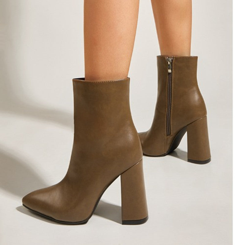 Thick-heeled Martin Boots - TTP