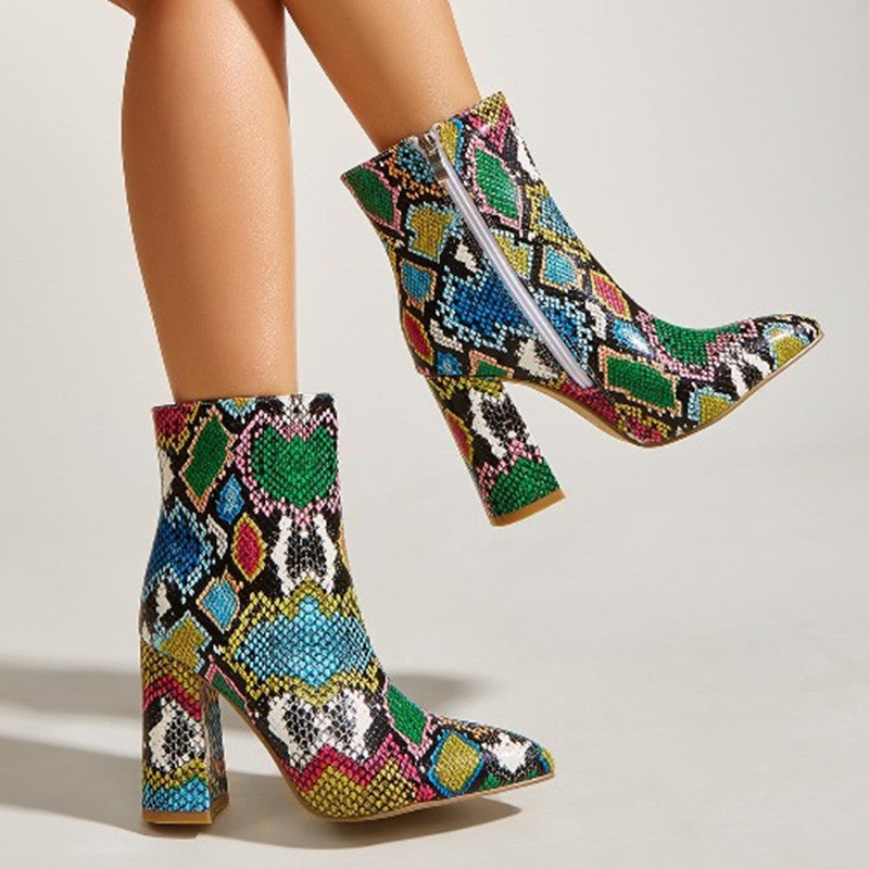 Thick-heeled Martin Boots - TTP