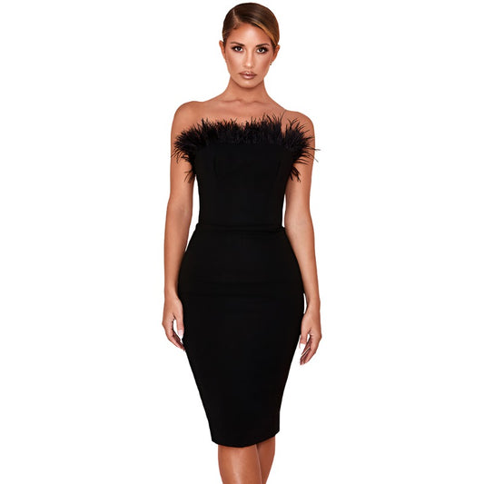 Tube Top Bandage Cocktail Dress - TTP