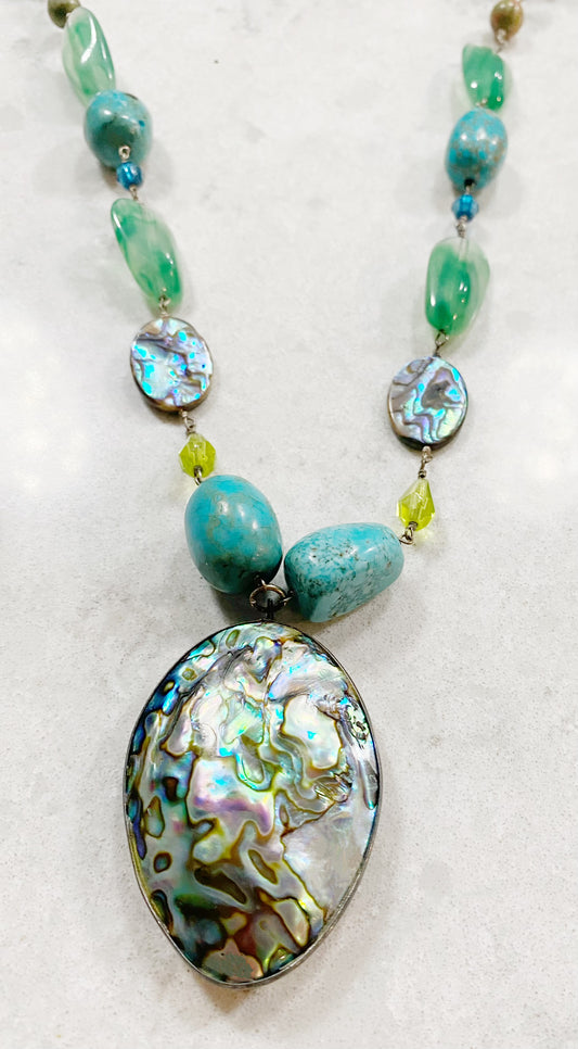 Turquoise Beaded Necklace - TTP
