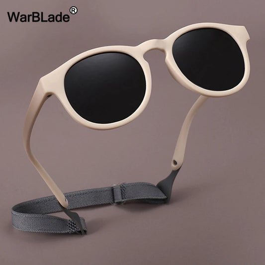 WarBlade Small Round Polarized Kids Sunglasses Silicone Flexible Safety Children Glasses 0-3 Years Boys Girls Baby Eyewear UV400 - TTP