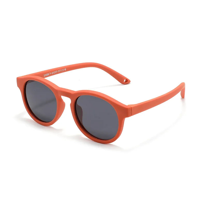 WarBlade Small Round Polarized Kids Sunglasses Silicone Flexible Safety Children Glasses 0-3 Years Boys Girls Baby Eyewear UV400 - TTP