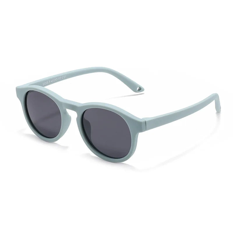 WarBlade Small Round Polarized Kids Sunglasses Silicone Flexible Safety Children Glasses 0-3 Years Boys Girls Baby Eyewear UV400 - TTP