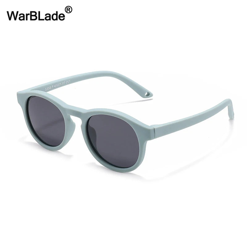 WarBlade Small Round Polarized Kids Sunglasses Silicone Flexible Safety Children Glasses 0-3 Years Boys Girls Baby Eyewear UV400 - TTP