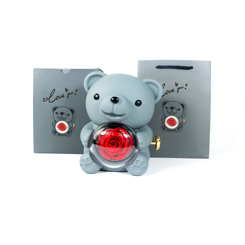 Eternal Rose Teddy Bear Gifts Box