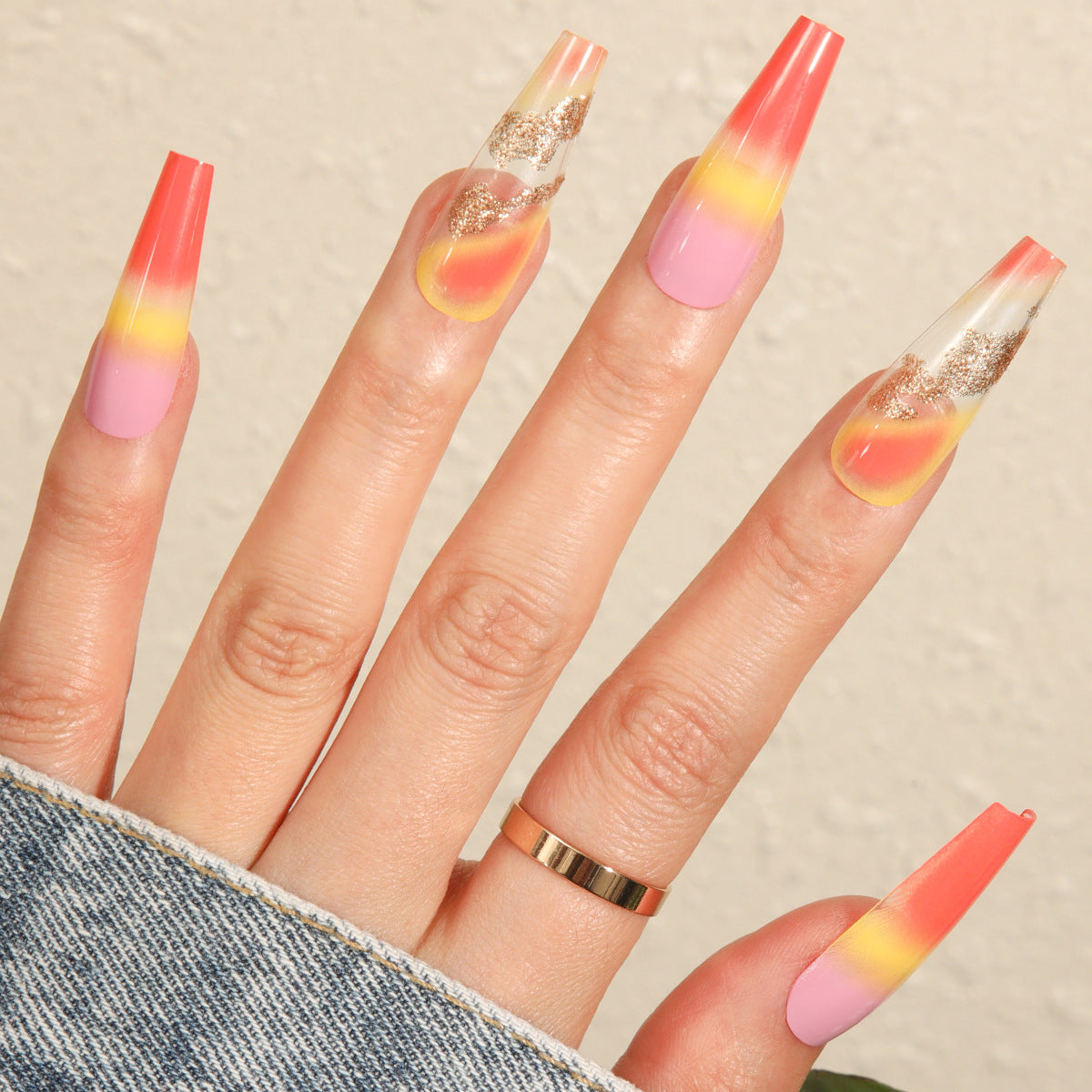 Rainbow Gradient Nail Stickers