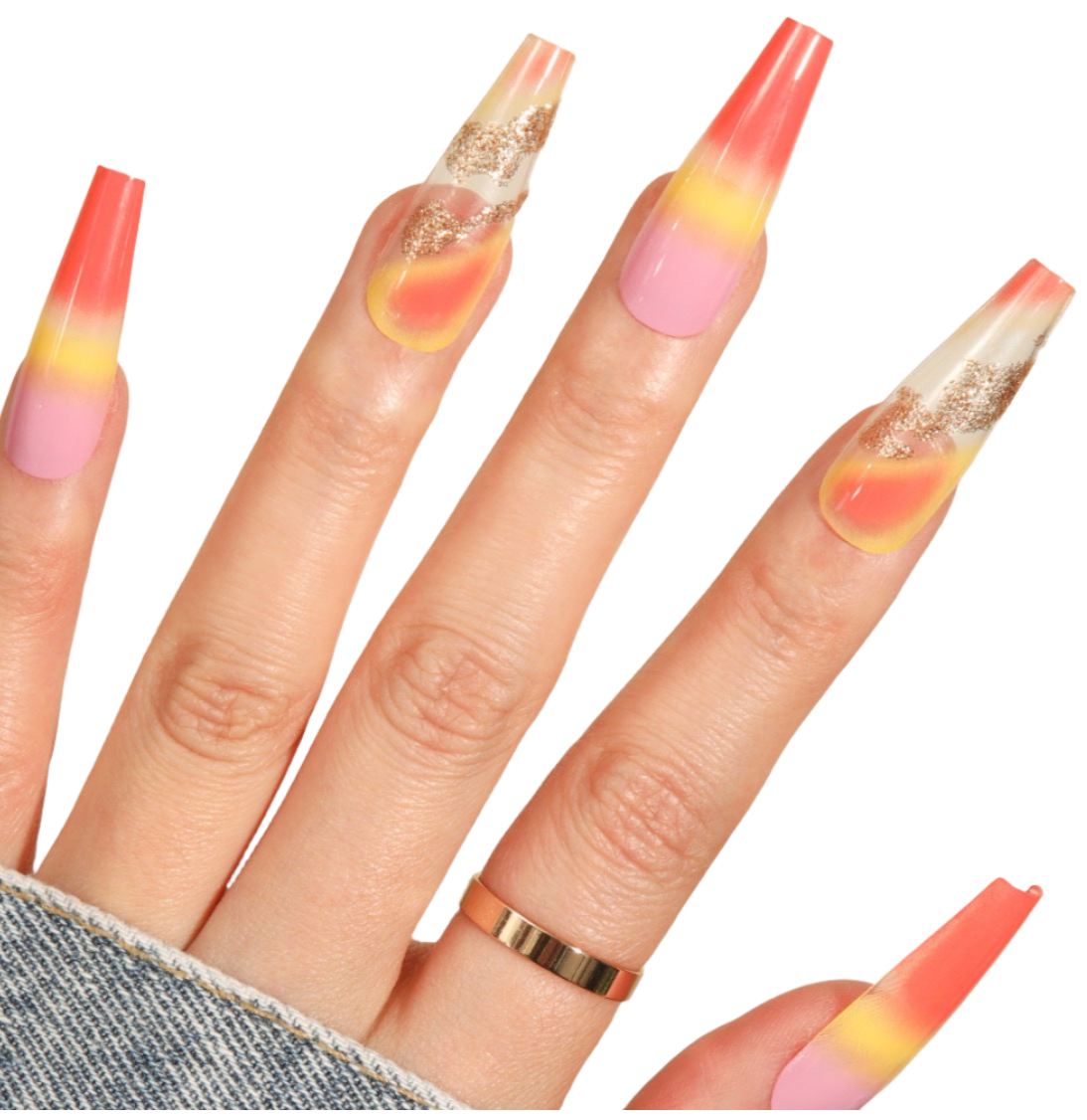 Rainbow Gradient Nail Stickers