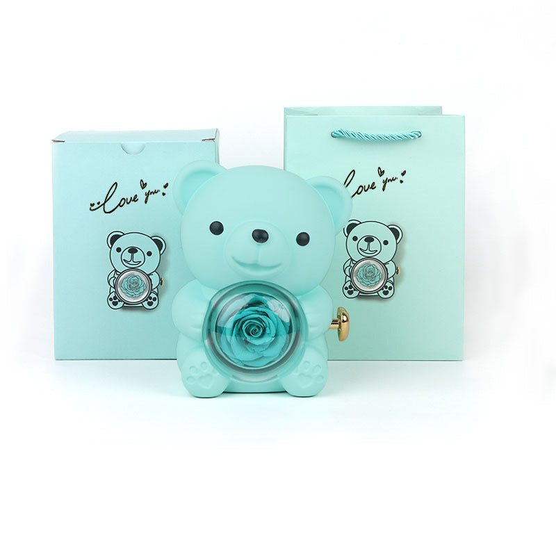 Eternal Rose Teddy Bear Gifts Box