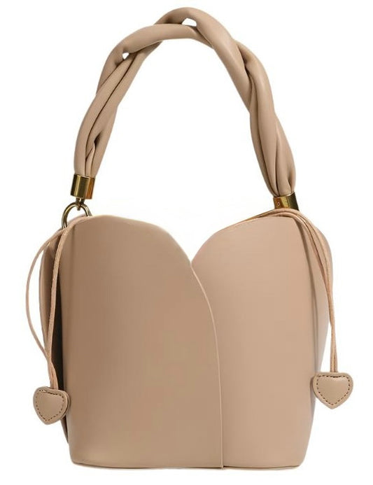 Genuine Leather Bucket Handbag