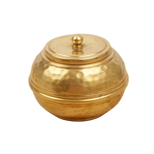 Vintage Engraved Brass Trinket Box